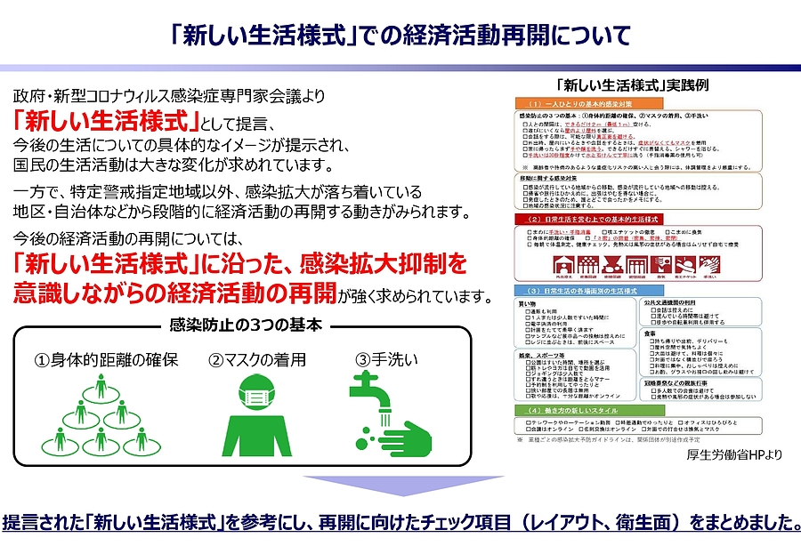 「新しい生活様式」での営業再開の際に是非ご参考ください！